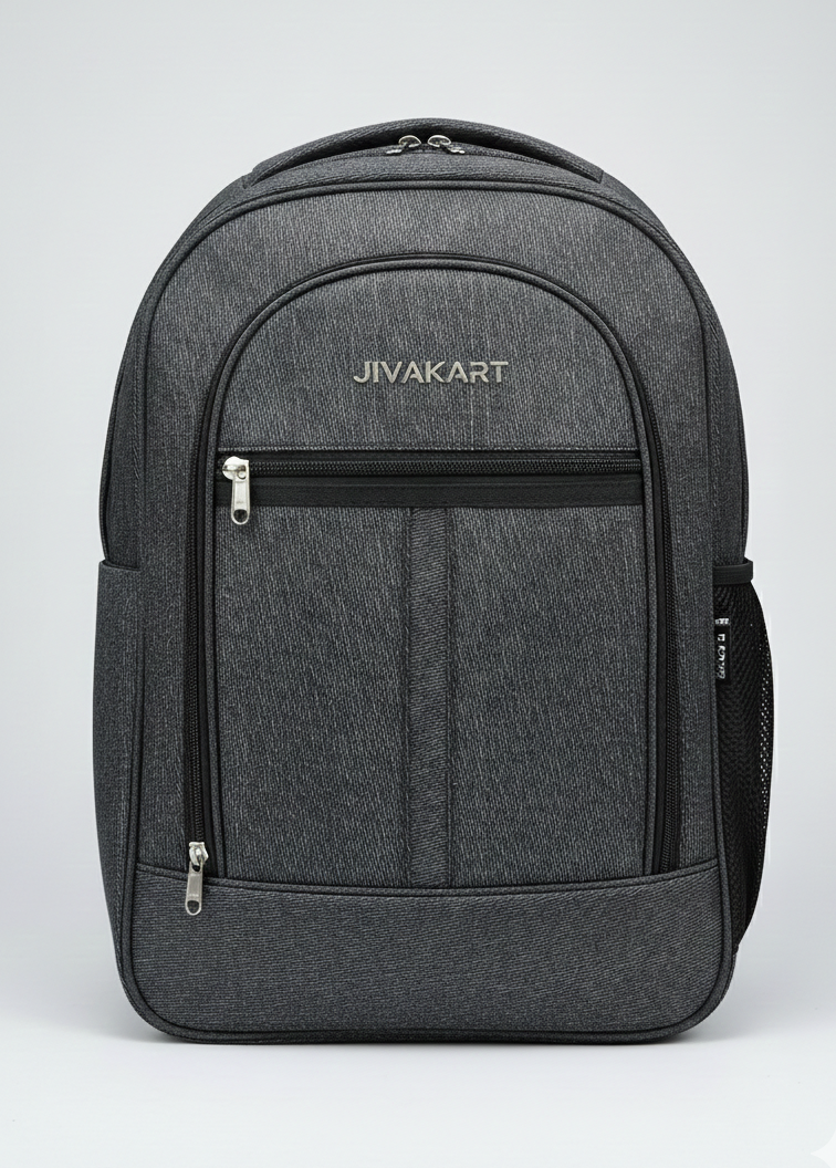 JivaKart 18 Inch Premium Jeans Backpack | 25L Capacity | Professional Unisex Design for Students & Seniors
